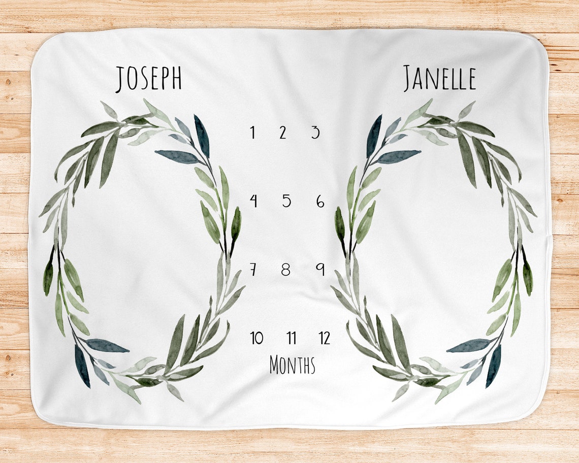 Milestone Blanket for Twins Boy Girl Twins Blanket Etsy