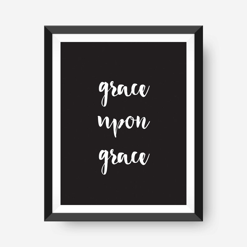 Scripture Christian Quote Printable Wall Art Black & White Etsy