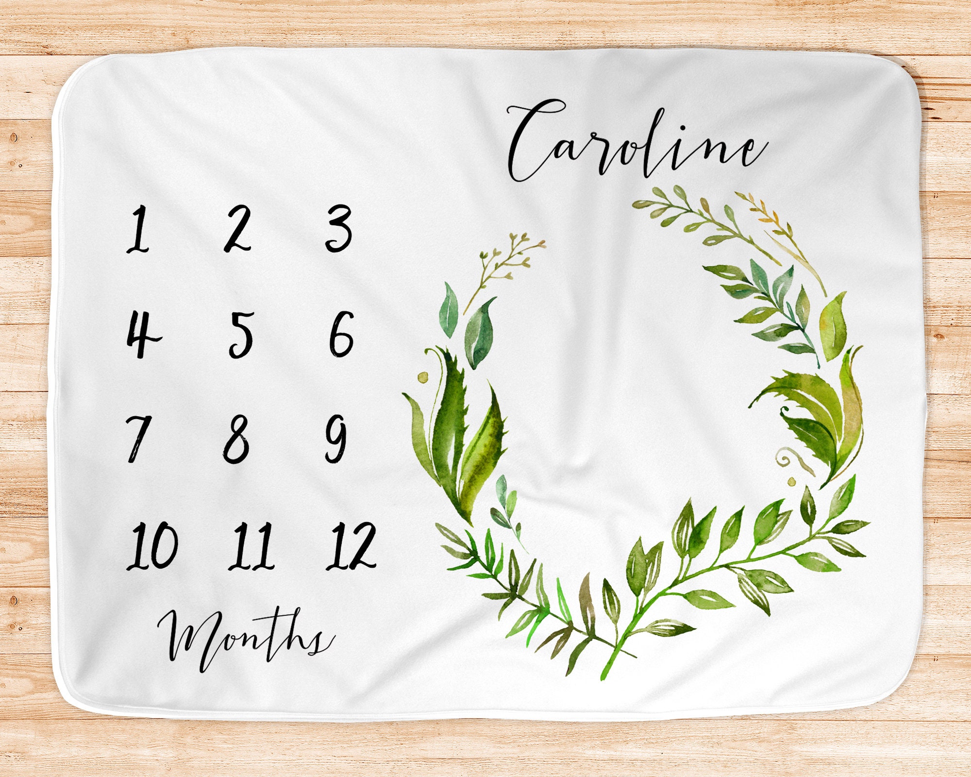 Couverture Mensuelle Pour Bébé, Couverture d'étape Watch Me Grow, de Réception, Tropicale, Bébé Mono