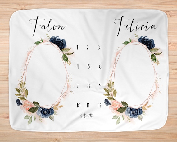 milestone blanket for twins