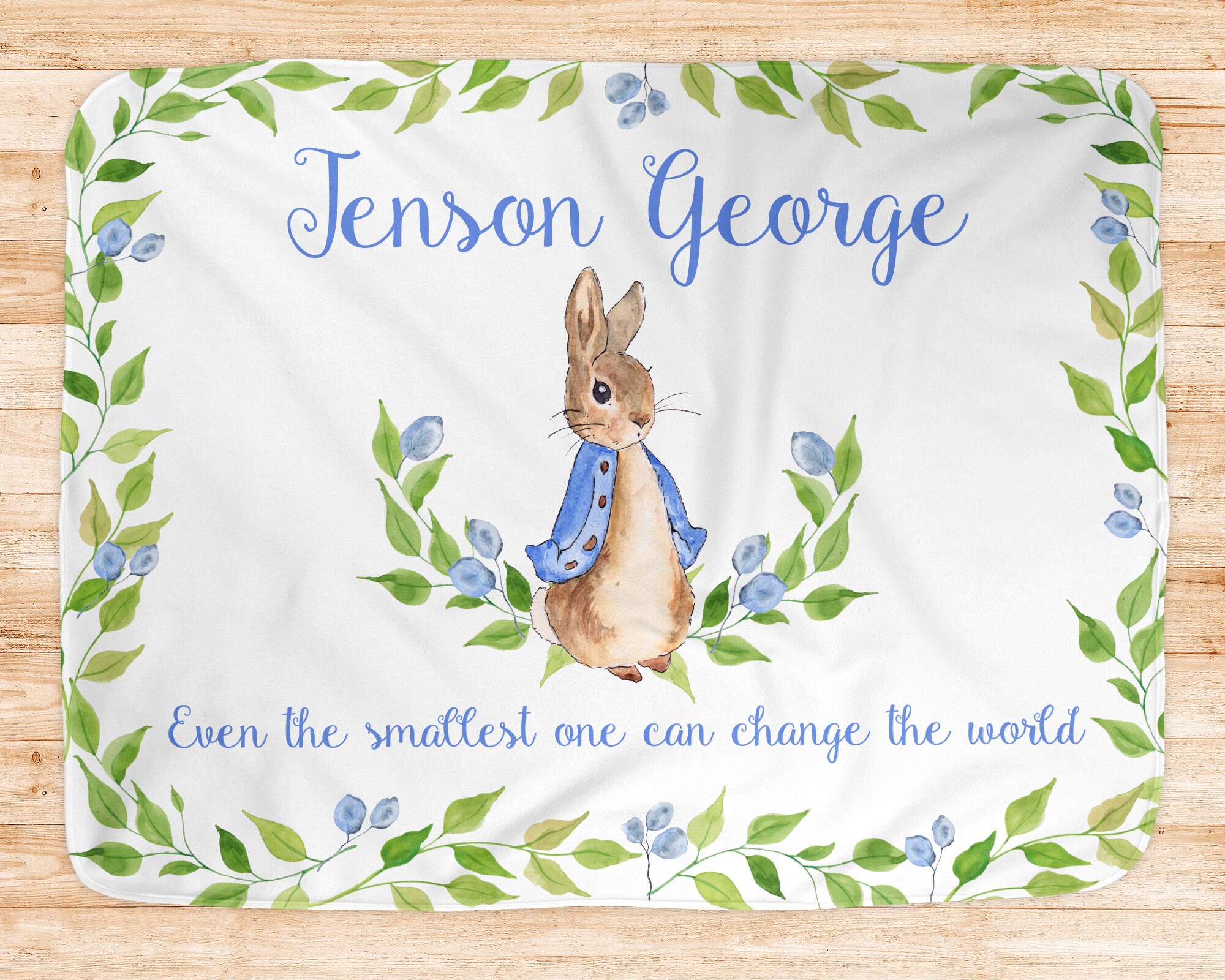 Peter Rabbit Baby Blanket Rabbit Bedding Personalized Baby Etsy