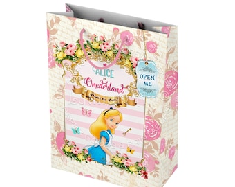 Alice in Onederland Favor Bag, Instant Download