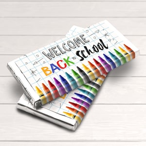 Back to School Candy Bar Wrappers, INSTANT DOWNLOAD, School Favors, First Day of School, Teacher Gifts Chocolate Label for 1.55 oz Candy Bar