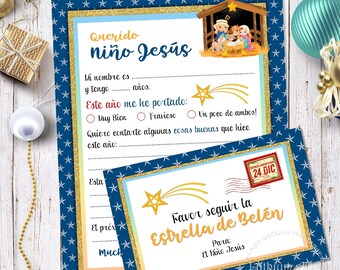 Carta al NIÑO JESUS con Sobre Imprimible, Descarga Inmediata, PDF