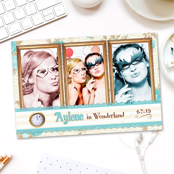 Alice in Wonderland Photobooth Template Etsy