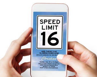 Speed Limit 16th Birthday Sign 2D Fondant Edible Cake & - Etsy