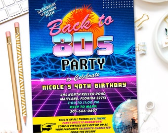80s invite etsy