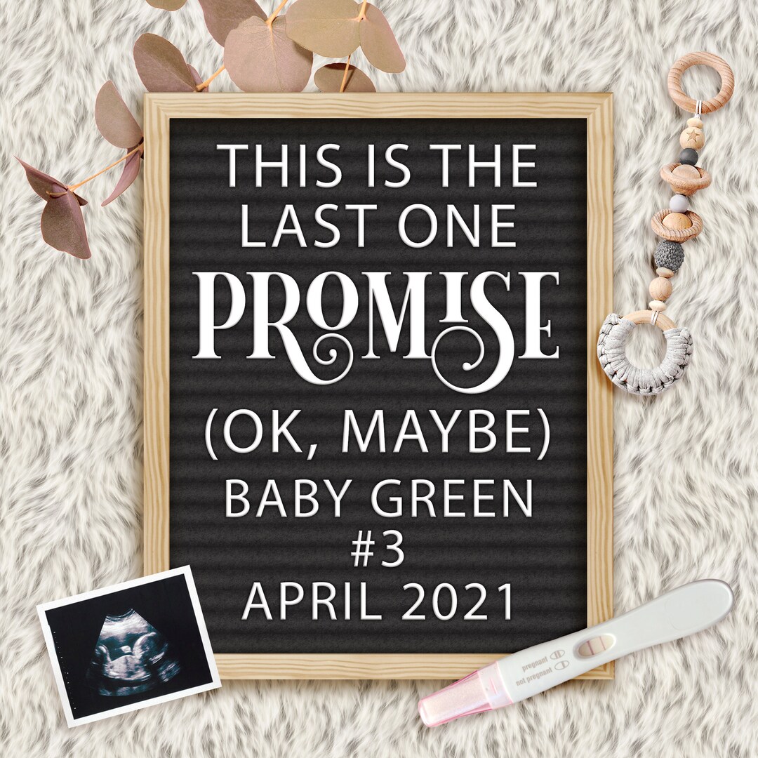 Gender Neutral Baby Announcement for Social Media, Digital Pregnancy