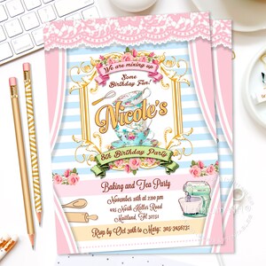 Baking Party Printable Sign Personalized Party Sign Cooking - Etsy España