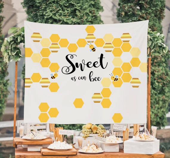 Sweet As Can Bee Backdrop Bumble Bee Party Banner Bee Baby