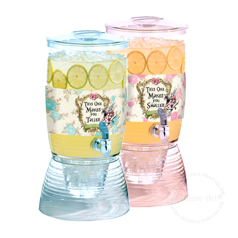 ALICE IN WONDERLAND Labels Makes You Taller Label Makes You Etsy