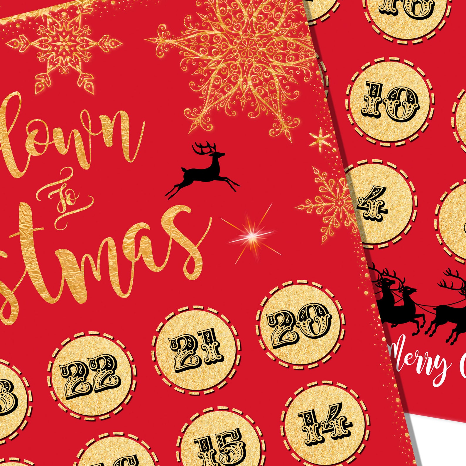 CHRISTMAS Countdown Sign Countdown to Christmas Poster Etsy