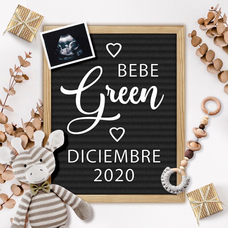 Gender Neutral Baby Announcement for Social Media Digital | Etsy