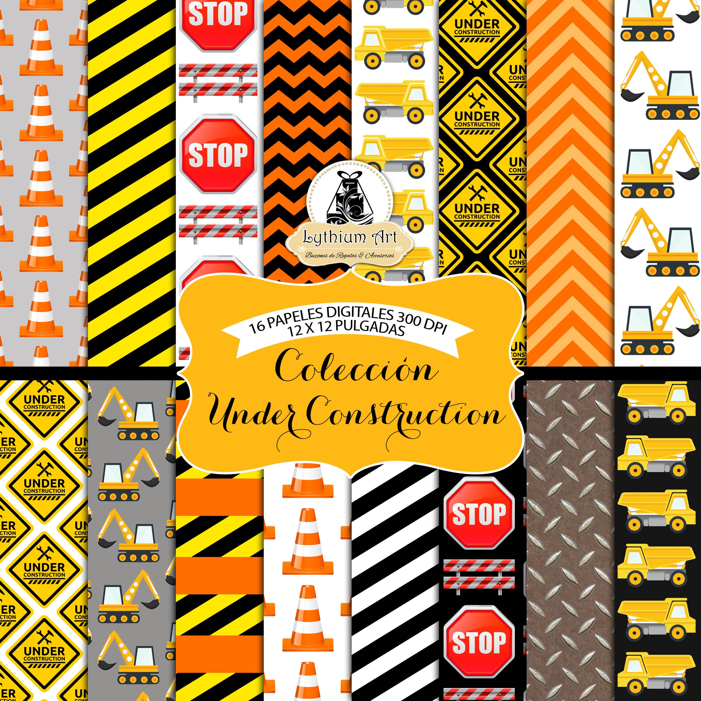 Construction Digital Paper Construction Paper Truck | Etsy