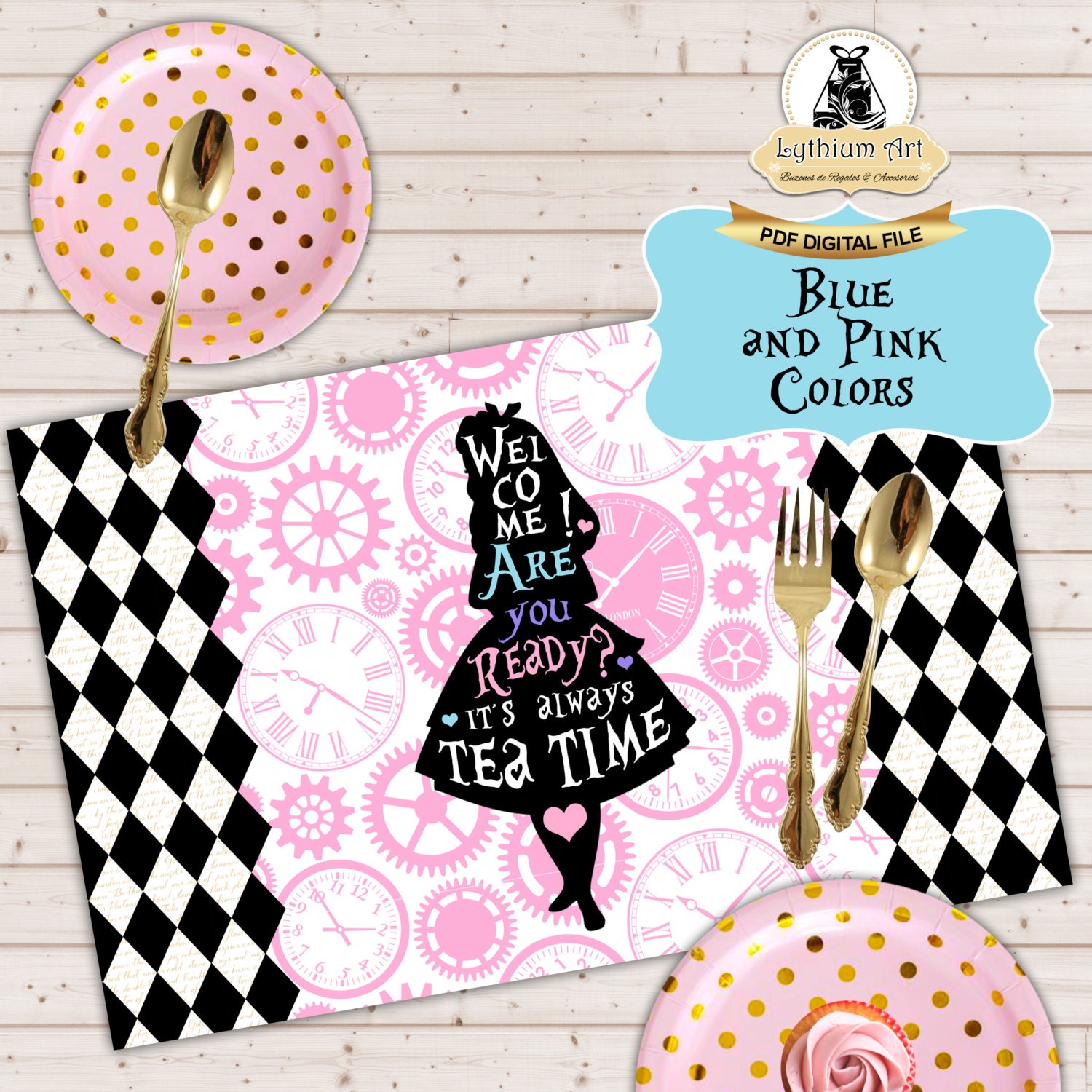 Alice in Wonderland Decorations Party Bunting Alice in Wonderland Party  Supplies Tea Party Garden Party Birthday Printables 