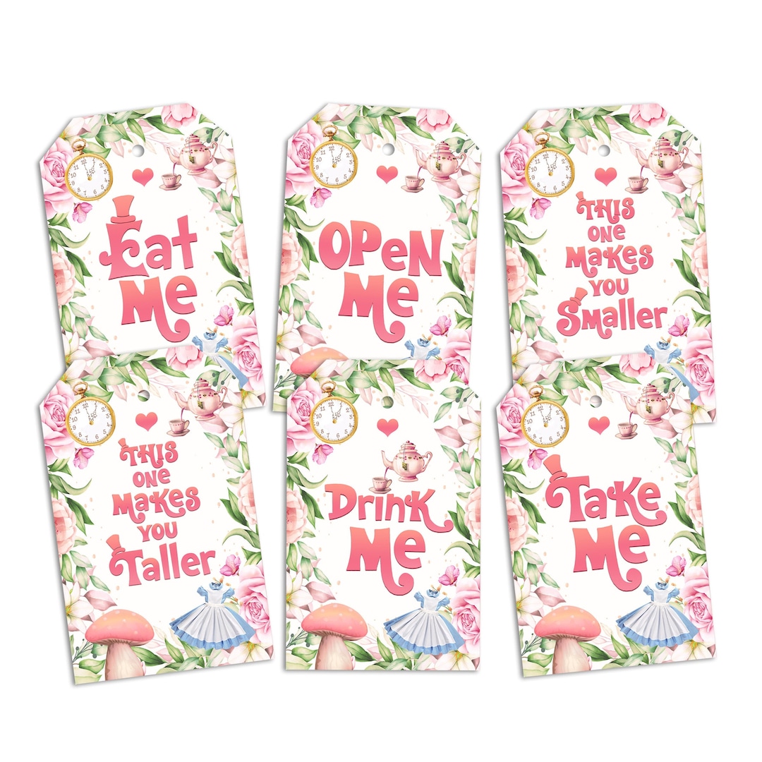 Summer-Ray 50 stks Alice in The Wonderland Thema Gift Tags Favour Tags (Open mij