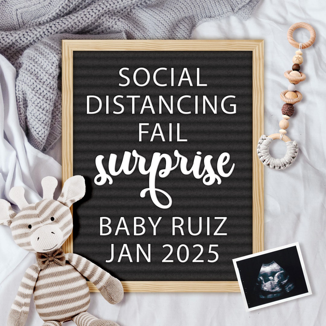 Gender Neutral Baby Announcement for Social Media Social - Etsy