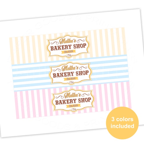 Baking Party Water Bottle Labels Printable Labels Etsy
