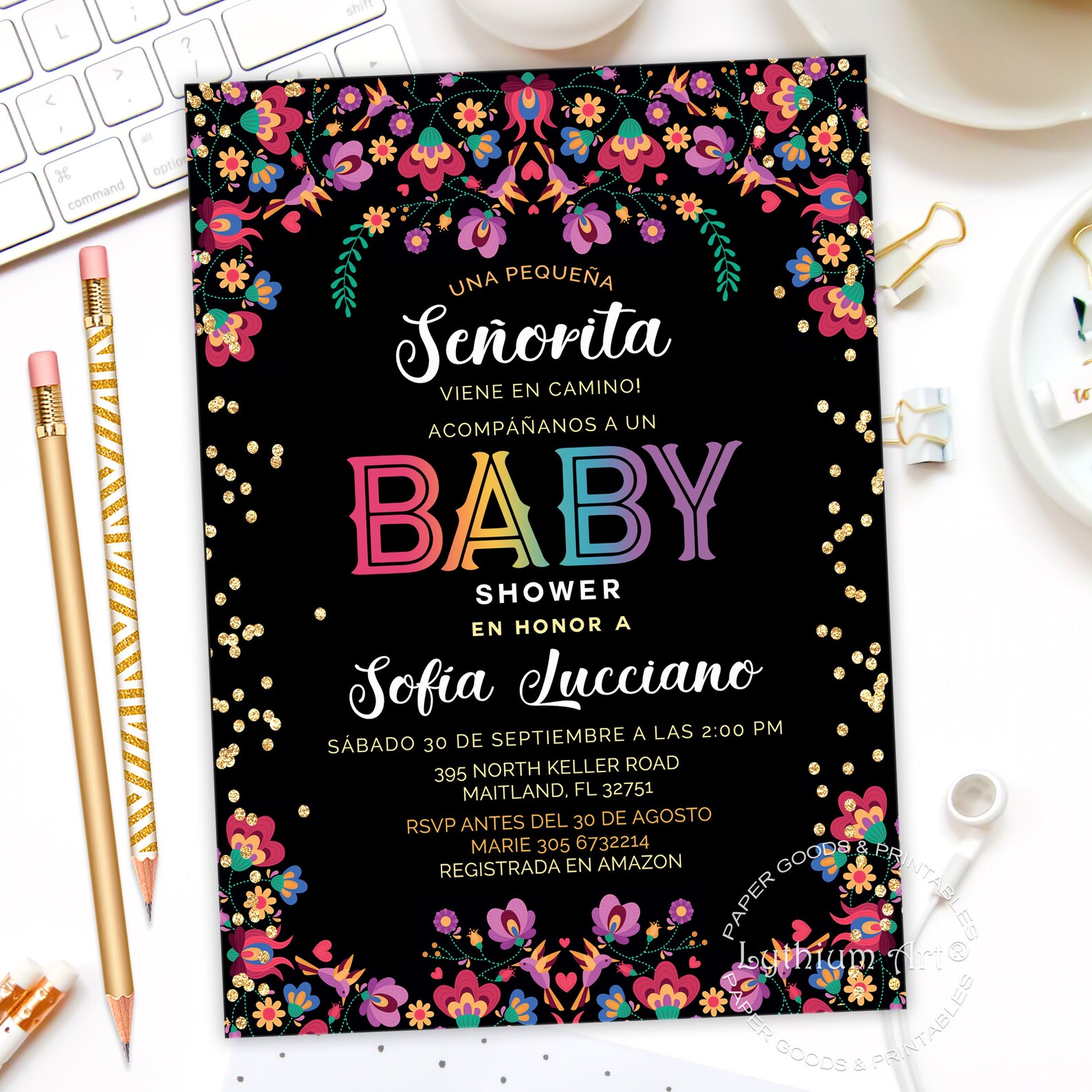Fiesta Baby Shower Invitation A Little Señorita is on the Etsy