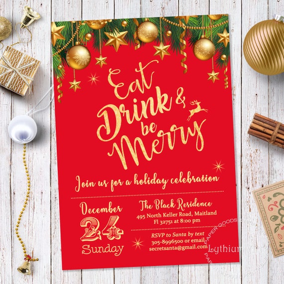 Party Invitations: Christmas Gathering Invitations