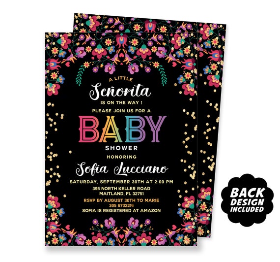 little senorita baby shower invitations