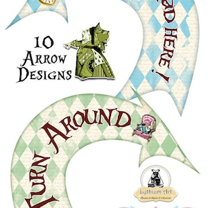 ALICE IN WONDERLAND Arrows, Instant Download, Onederland Girl 1st ...