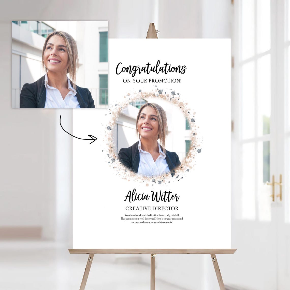 Printable Coworker Signature Board, Promotion Congratulations Poster ...