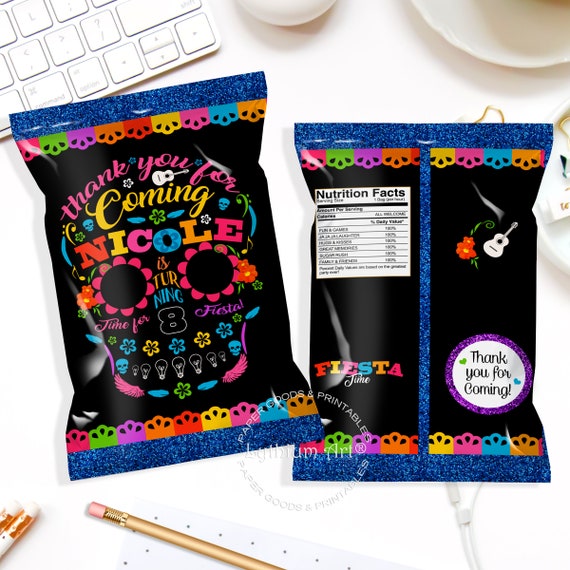 COCO Chip Bag, Coco Party Favors, Coco Printable Bag, Coco Party ...