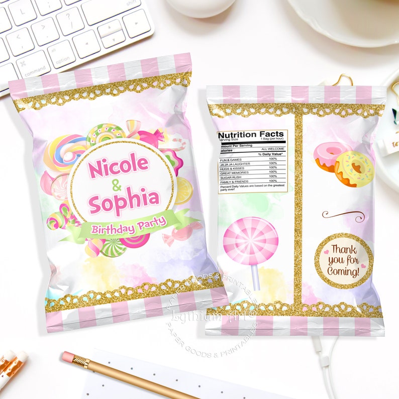 Candyland Juice Pouch Labels Personalized Caprisun Labels Etsy