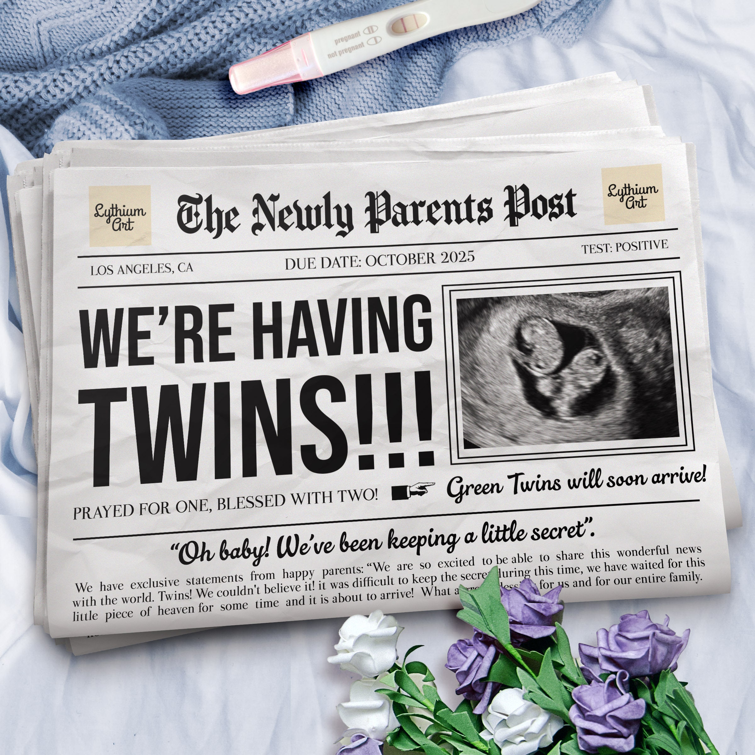 It's a Girl Digital Announcement for Social Media - Etsy