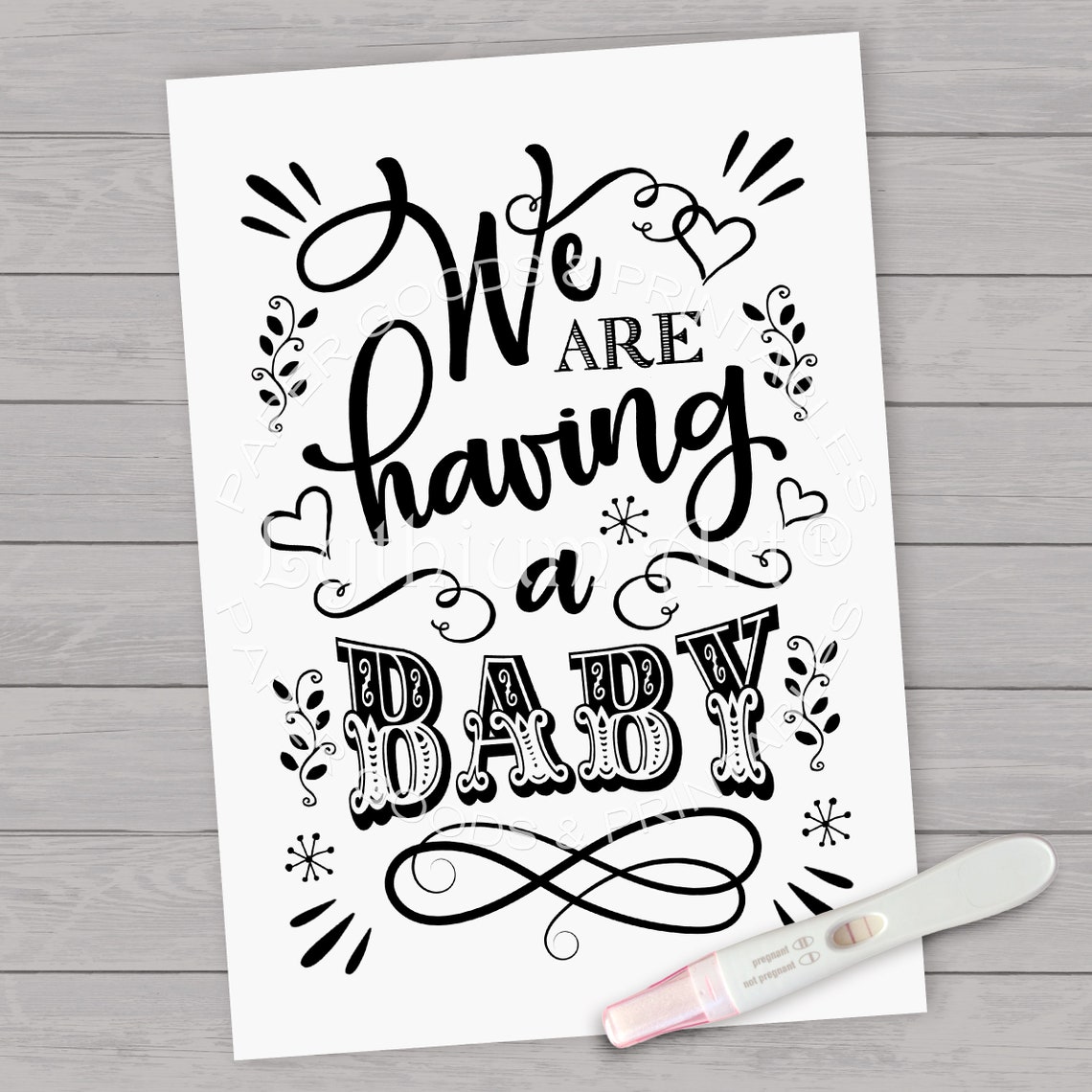 Printable Pregnancy Announcement Card for Husband We are Etsy