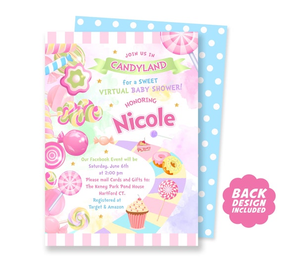 Virtual Baby Shower Invitation Printable and Personalized Etsy