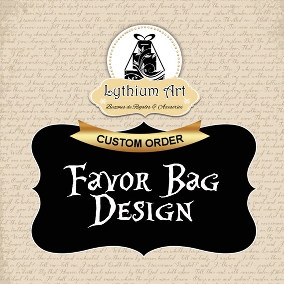 Favor Bag Design, a design just for you! Party Bag Design, Treat Bag Design, Custom Bag Design, Personalized Bag, Party Bag, Favor Bag Il_570xn