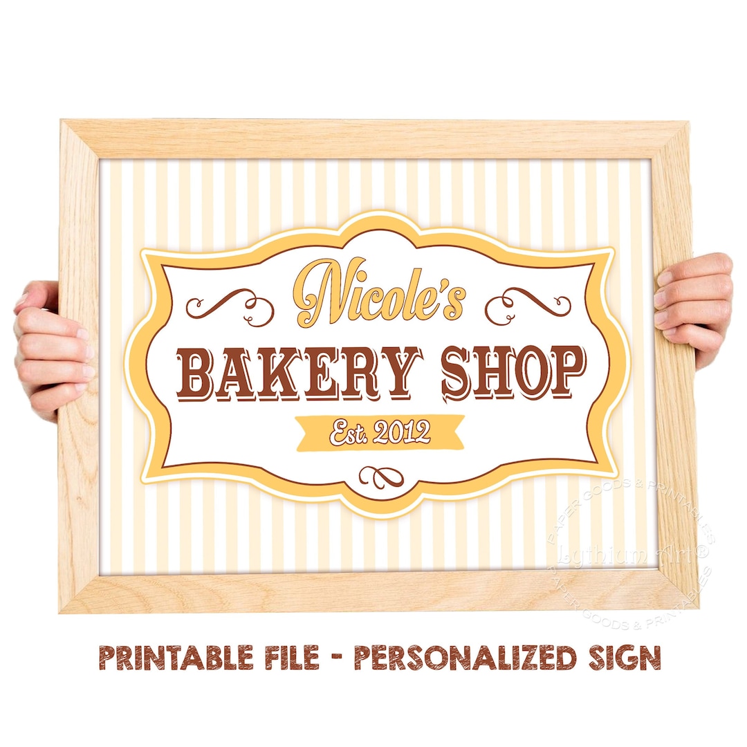 Baking Party Printable Sign, Personalized Party Sign, Cooking Party ...