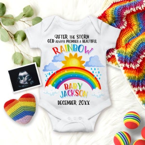 Rainbow Baby Pregnancy Announcement for Social Media, Baby Announcement Social Media, Personalized Digital Announcement