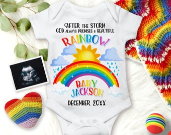Rainbow Baby Pregnancy Announcement for Social Media, Baby Announcement Social Media, Personalized Digital Announcement