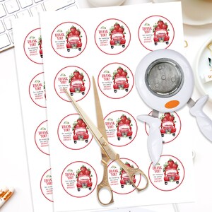 Berry First Birthday Round Tags, Instant Download Strawberry Thank You ...