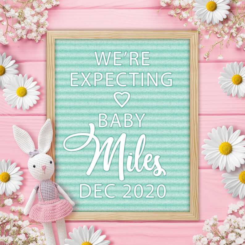 Download Letter Board Baby Announcement for Social Media Pregnancy ...