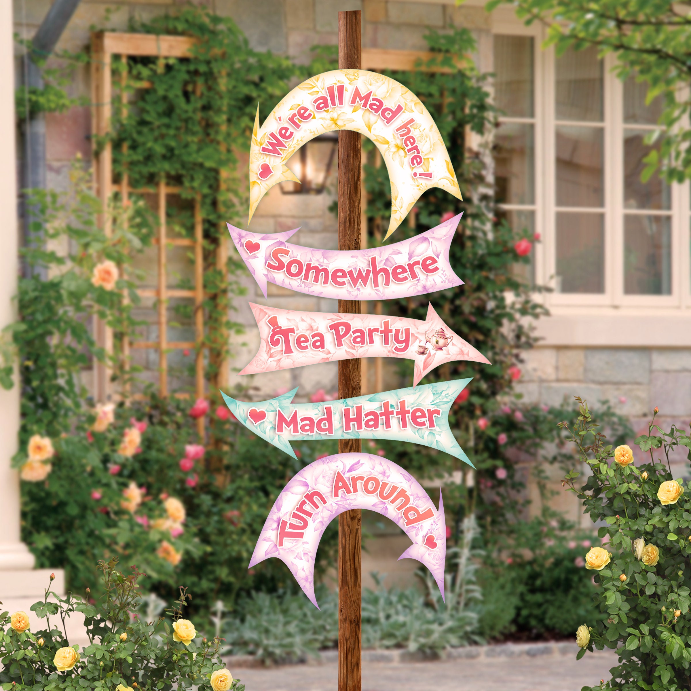 Alice in Wonderland Arrows, Instant Download, Alice Birthday Party