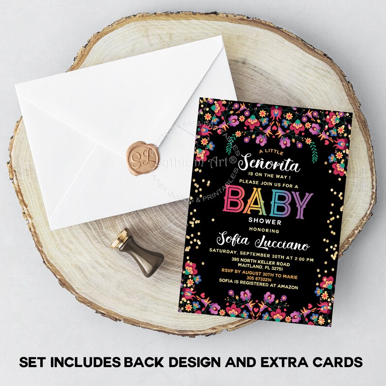 Fiesta Baby Shower Invitation A Little Señorita is on the Etsy