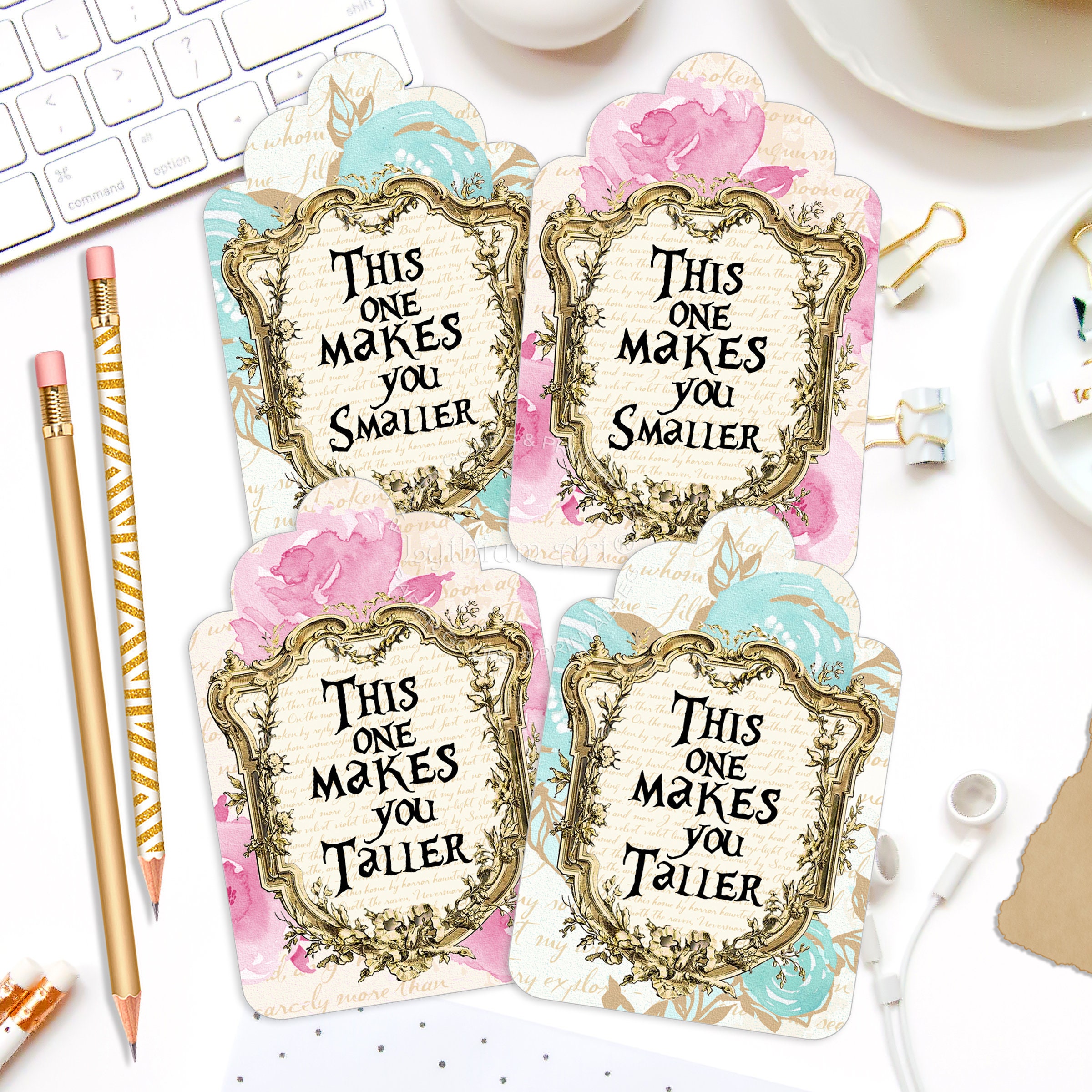 10 Alice in wonderland Try Me tags vintage Birthday tea party Decorations 10 Alice in wonderland Try Me tags vintage Birthday tea party Decorations