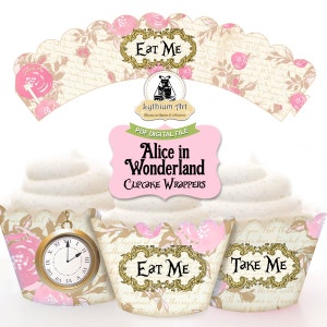 ALICE IN WONDERLAND Clock, Printable Alice Clock, Wonderland Birthday ...