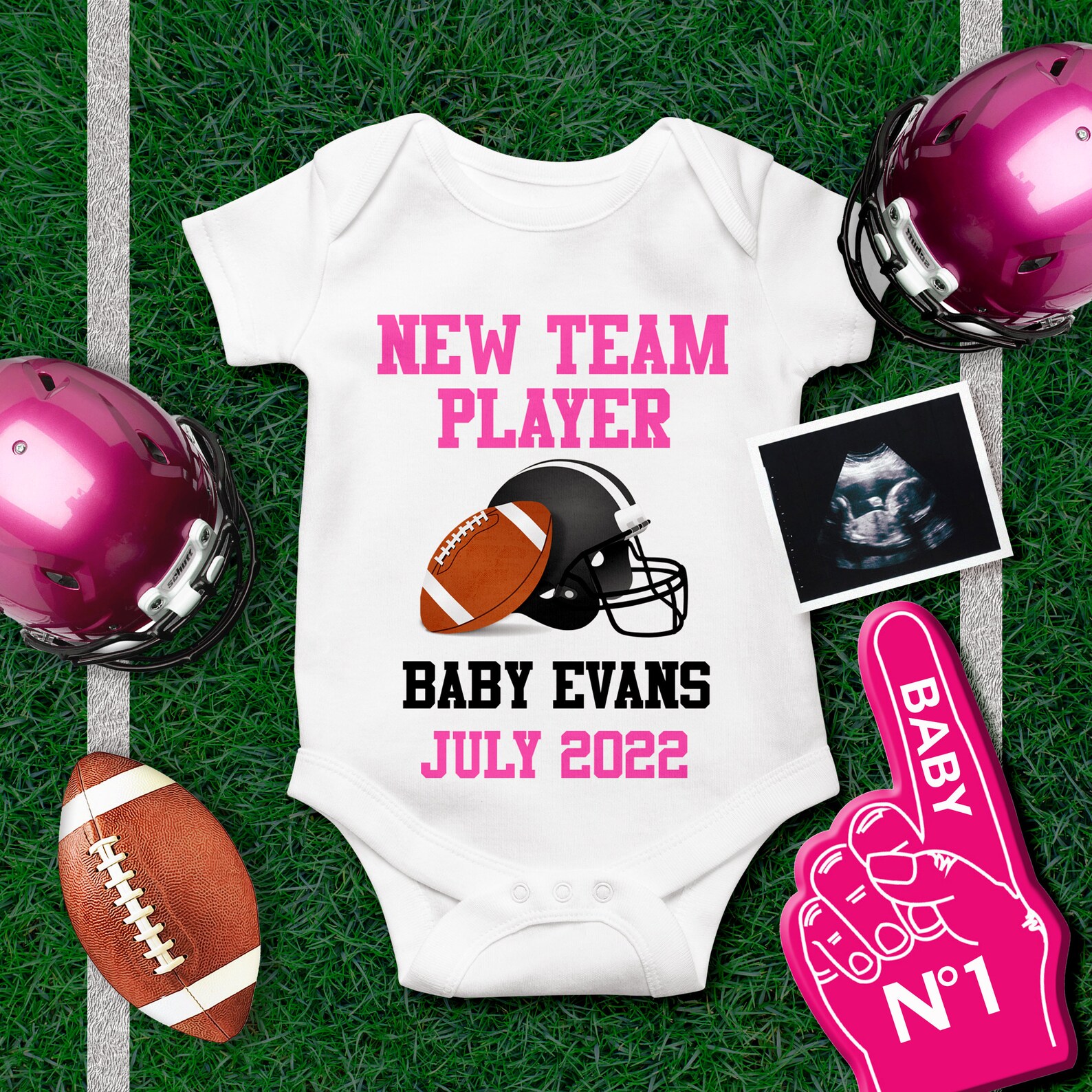 Football Pregnancy Announcement for Social Media Digital Etsy