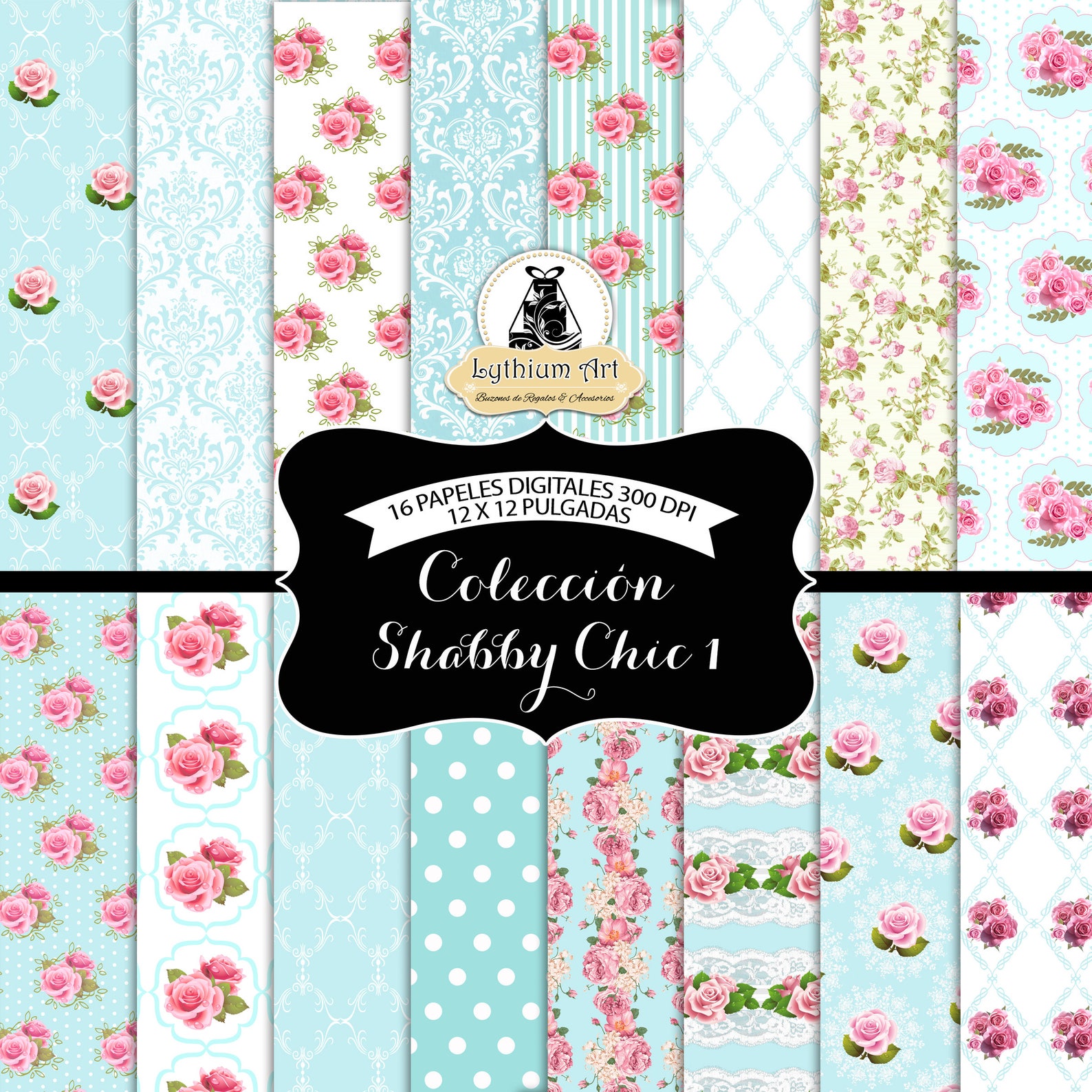 Shabby Chic Digital Paper Shabby Chic Paper Floral Vintage - Etsy