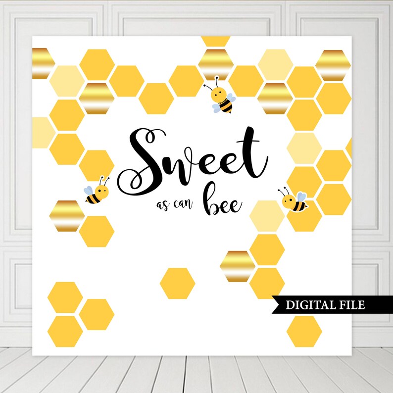 Bee Water Bottle Labels, Sweet as can bee Baby Shower Labels, Instant Download, Printable Bumble Bee Labels image 8