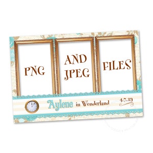 Alice in Wonderland Photobooth Template, Digital File, 4x6 Photo Booth Template image 3