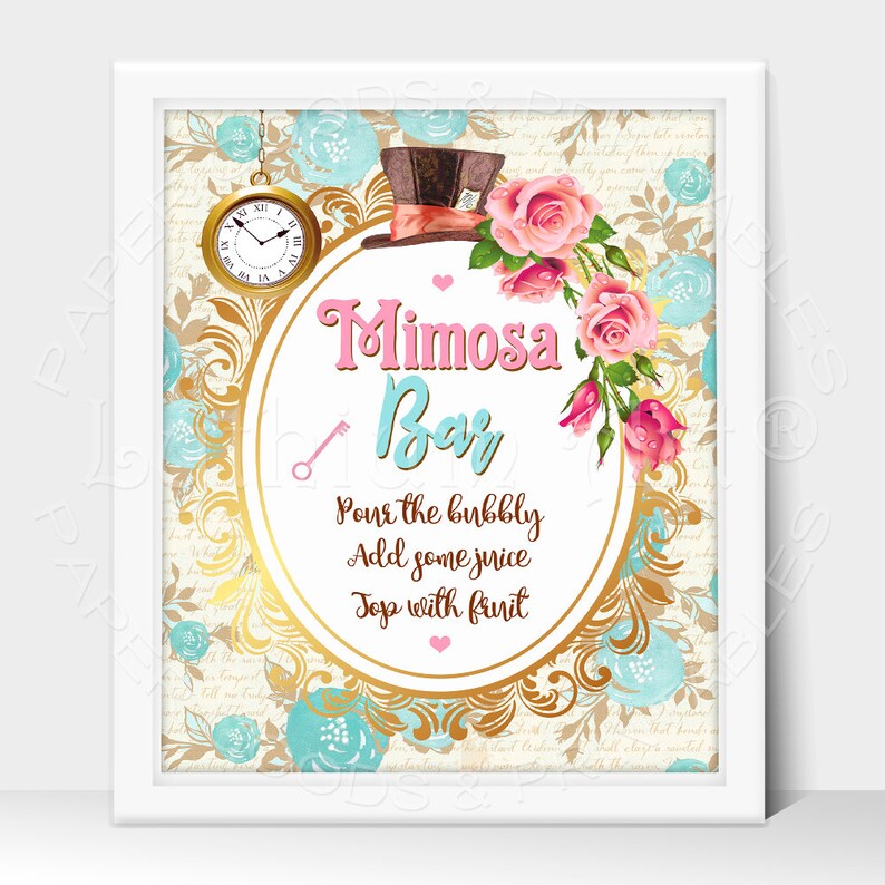 ALICE IN WONDERLAND Party Sign, Drink Me Printable Sign, Instant Download image 6