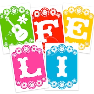 FELIZ CUMPLEAÑOS Banner, Instant Download, Colorful Party Banner, Papel Picado Banner, Mexican Birthday Party, Fiesta Garland, Coco Party
