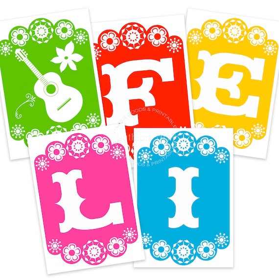 Feliz Cumpleaños Banner, Papel Picado Garland for Mexican Party Decor, Digital Download