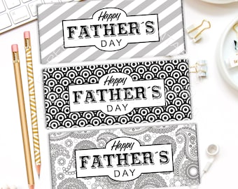 Fathers Day Chocolate Wrappers, INSTANT DOWNLOAD, Candy Bar Labels